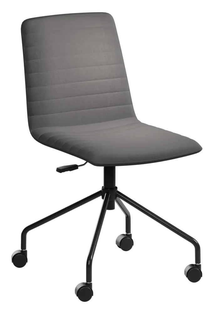 ARCA MOVE BLACK, židle kancelářská, látka šedá